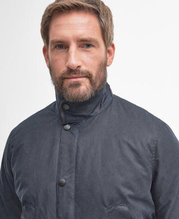 Barbour Hereford Wax Jacket Navy mwx1213 ny92