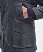 Barbour Hereford Wax Jacket Navy mwx1213 ny92