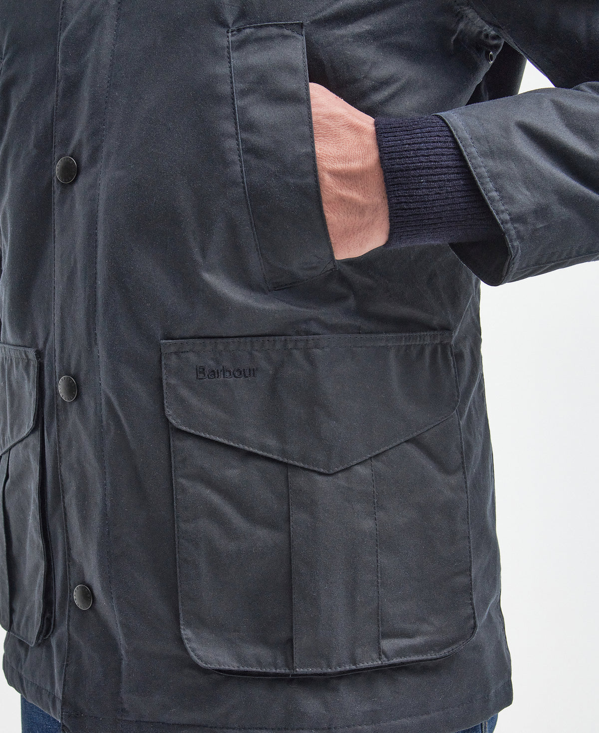 Barbour Hereford Wax Jacket Navy mwx1213 ny92