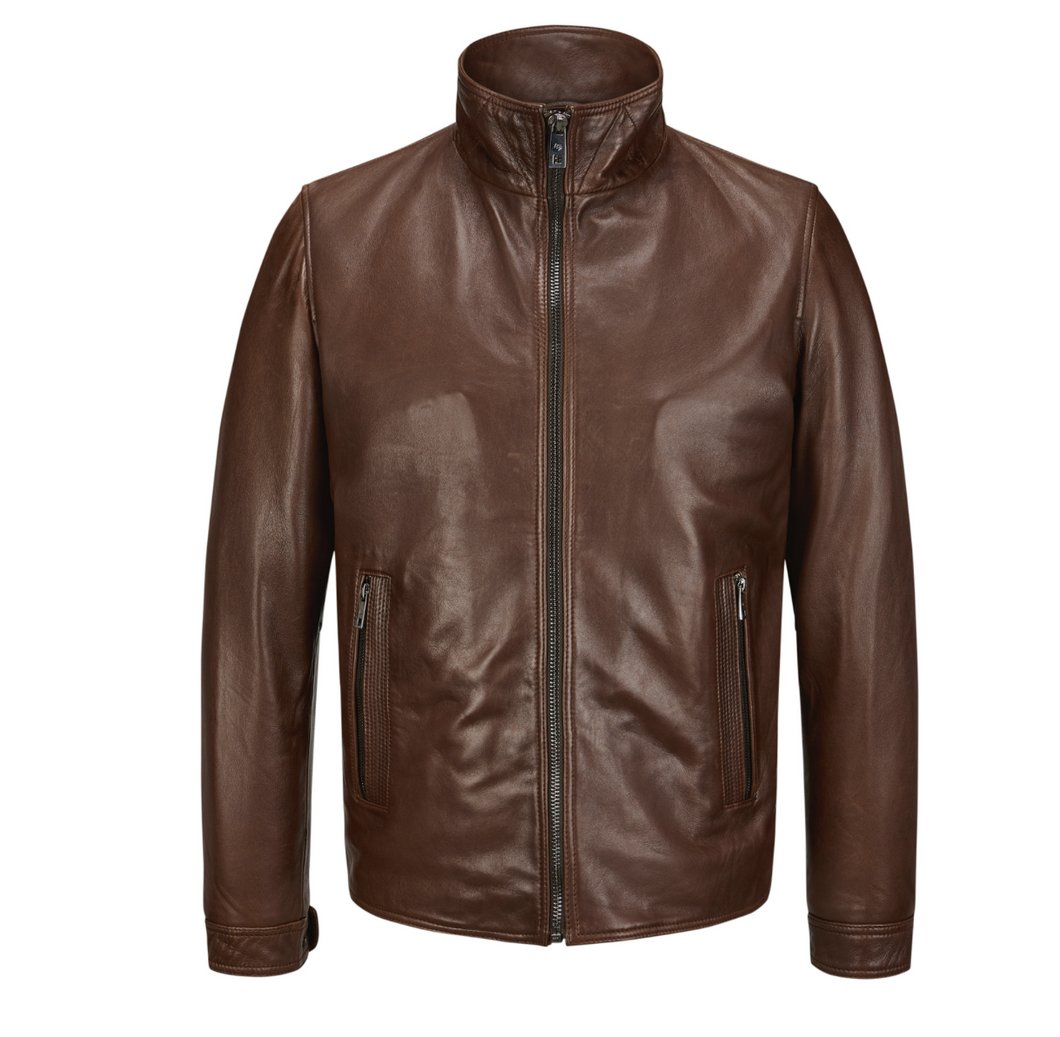 Milestone Brown Leather Jacket Neo 26