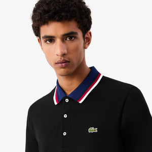 Lacoste | Regular Fit Tipped Stretch Polo in Black | PH3461 031