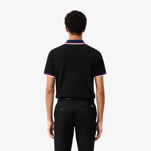 Lacoste | Regular Fit Tipped Stretch Polo in Black | PH3461 031