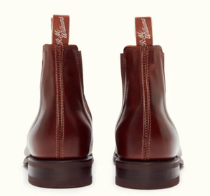 RM Williams Caramel Pull Up Leather Dynamic Flex Craftsman Boots B543p 24