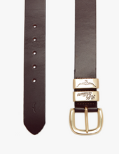 Load image into Gallery viewer, RM Williams Chestnut Brown Belt with Gold Buckle CB444 41