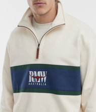 Load image into Gallery viewer, RM Williams | Classic RM Williams 1/2 Zip Sweat with Chest Panel Logo in Ecru | KZU00BB