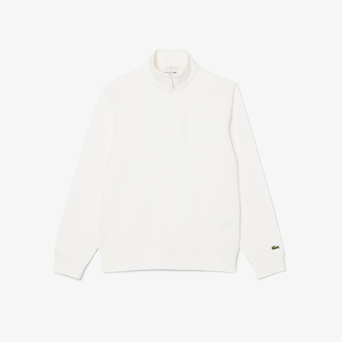 Lacoste White Zip Sweat SH0784 70V