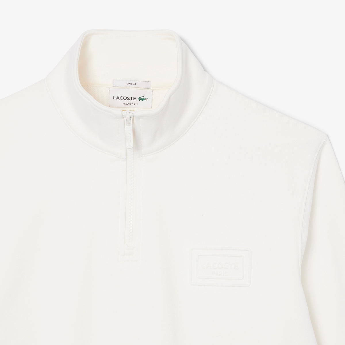 Lacoste White Zip Sweat SH0784 70V