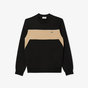 Lacoste | Colour Block Sweatshirt in Black & Beige | SH2851 CMB