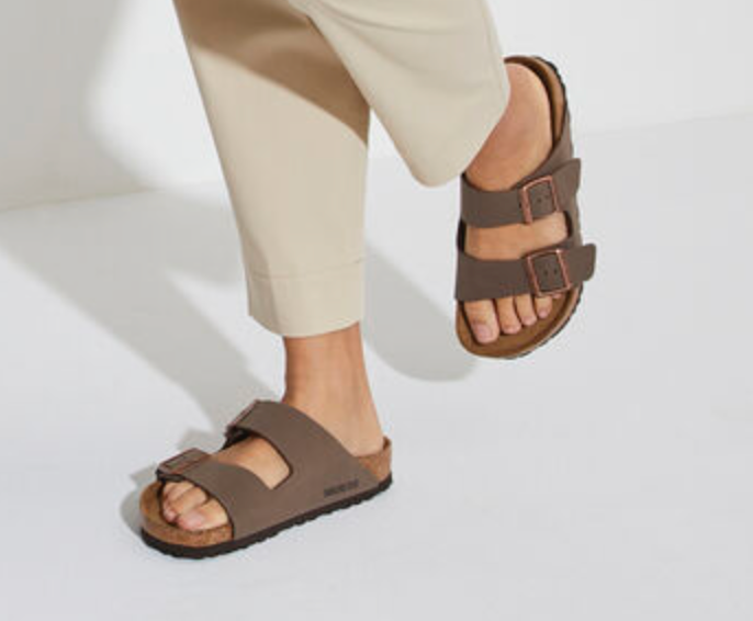 Birkenstock 0151183 Arizona Birkibuc Sandals in Mocha Brown Donnellans