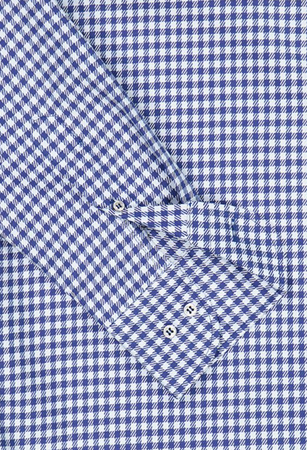 Paul & Shark | Cotton Satin Button Down Check Shirt in Blue | 14313151r s67