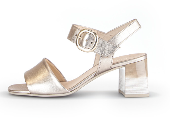 Gabor Metallic Gold Dressy Sandals 61.700.62 Puder