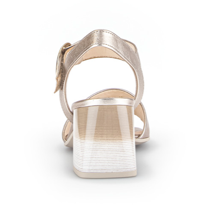 Gabor Metallic Gold Dressy Sandals 61.700.62 Puder