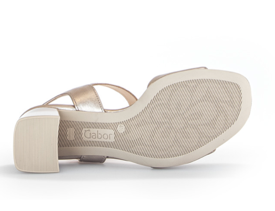Gabor Metallic Gold Dressy Sandals 61.700.62 Puder