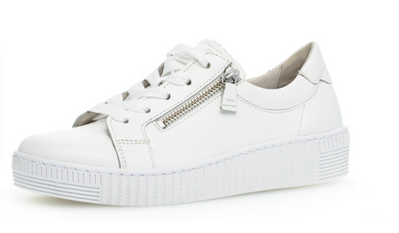 Gabor White Leather Shoe 63.334.21