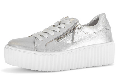 Gabor Silver Platform Trainers 63.200.61