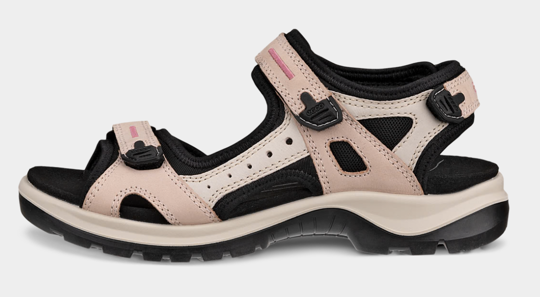 Ecco Lightweight Supportive Offroad Walking Sandals in Rose