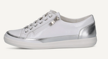 Load image into Gallery viewer, Caprice White Silver Trainers 9-23706