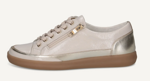 Caprice Cream Gold Trainers 9-23706