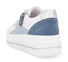 Load image into Gallery viewer, Remonte White Blue Leather Trainers D1C01