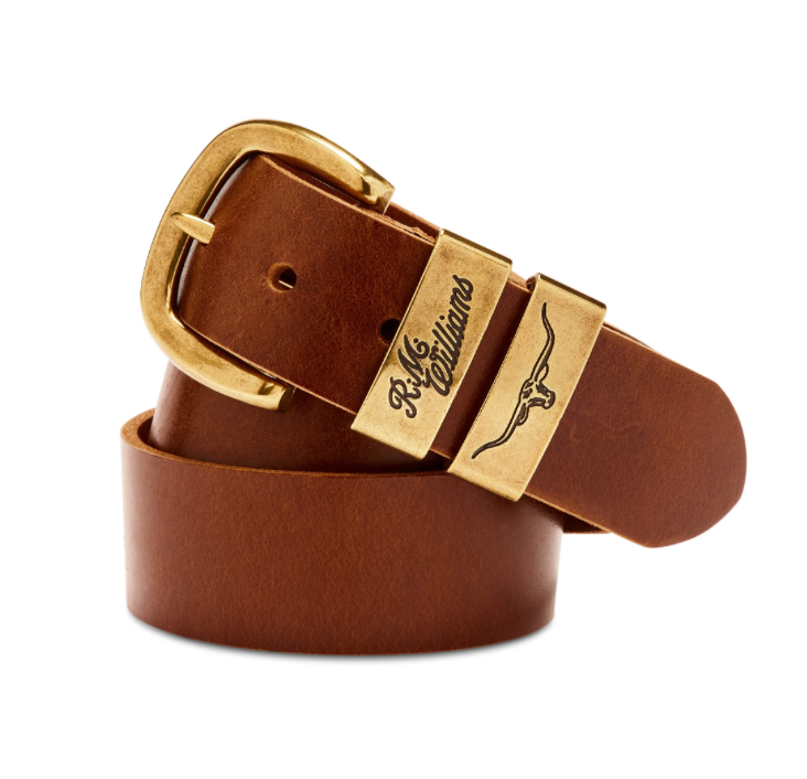 RM Williams Caramel Brown Leather Belt BSF5ACHY5