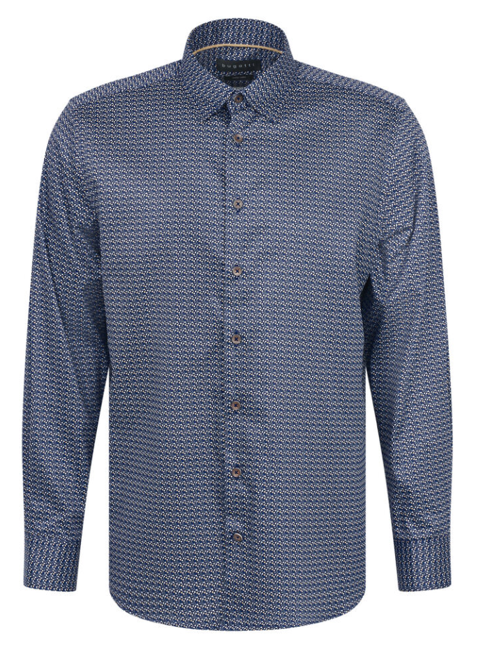 Bugatti Navy Printed Shirt 9750 78512c 390
