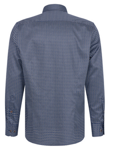Bugatti Navy Printed Shirt 9750 78512c 390