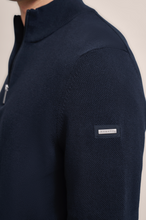 Load image into Gallery viewer, Bugatti Zip Knit in Navy 7500 95512 390