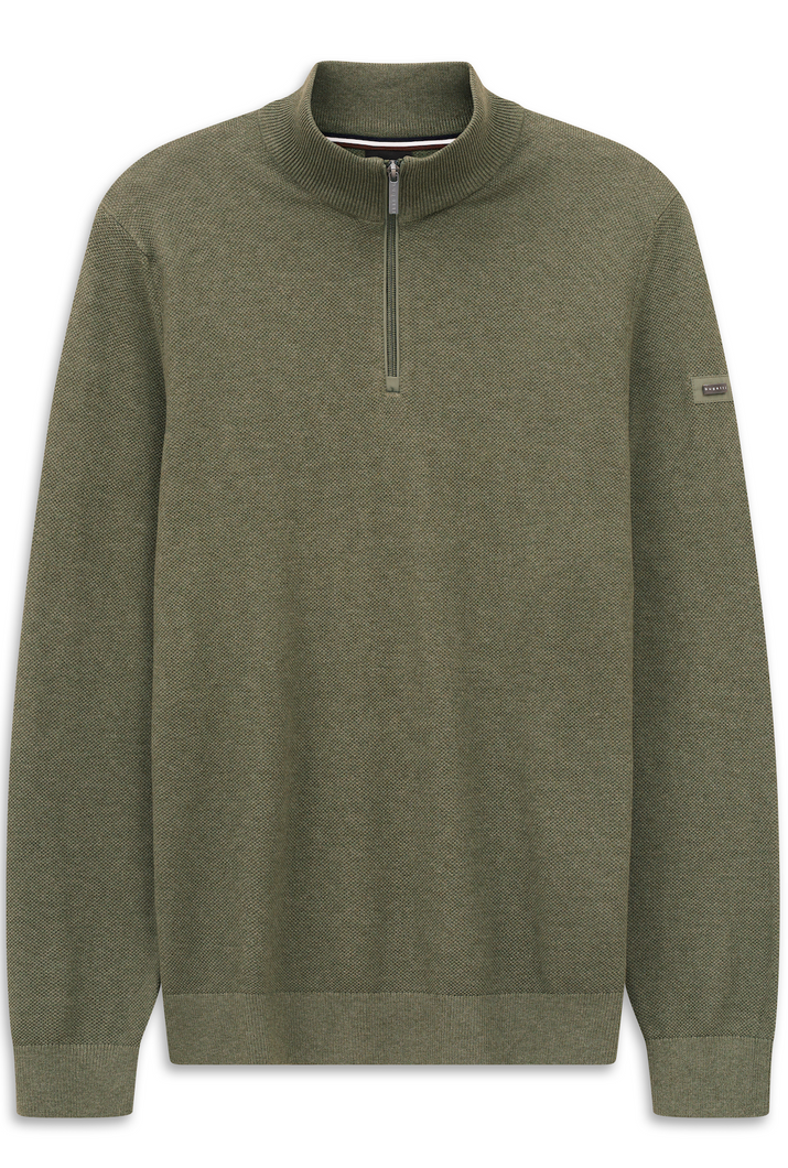 Bugatti Green Zip Knit 7500 95512 180