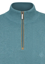 Load image into Gallery viewer, Bugatti Teal Zip Knit 7500 75510 550
