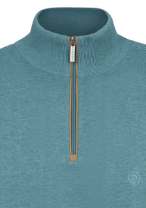 Bugatti Teal Zip Knit 7500 75510 550