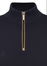 Load image into Gallery viewer, Bugatti Navy Zip Knit 7500 75510 390