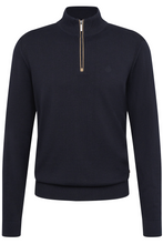 Load image into Gallery viewer, Bugatti Navy Zip Knit 7500 75510 390