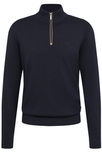 Bugatti Navy Zip Knit 7500 75510 390