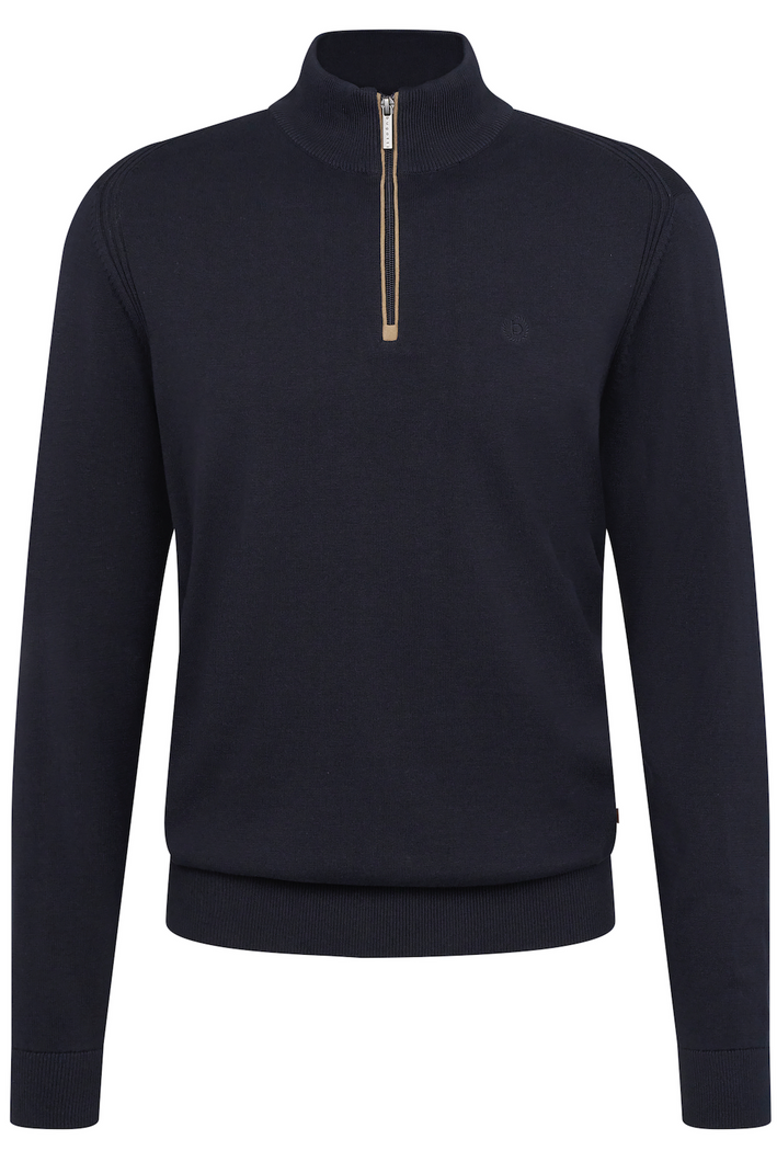 Bugatti Navy Zip Knit 7500 75510 390