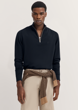 Load image into Gallery viewer, Bugatti Navy Zip Knit 7500 75510 390