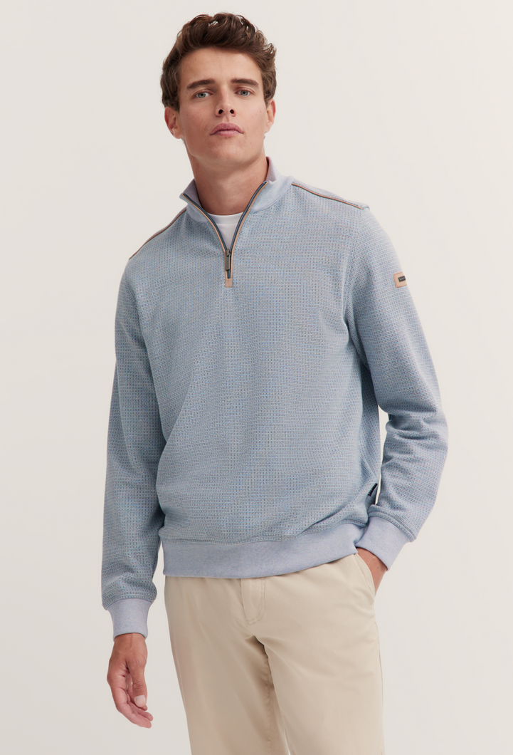 Bugatti Light Blue Zip Sweatshirt 8550 75141C 320