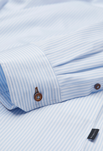 Load image into Gallery viewer, Bugatti Striped Blue Shirt 9350 78527c 320