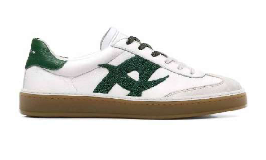 Ambitious White & Green Trainers 13770