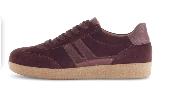 Gabor Mulberry Nubuck Trainers 73.300.15