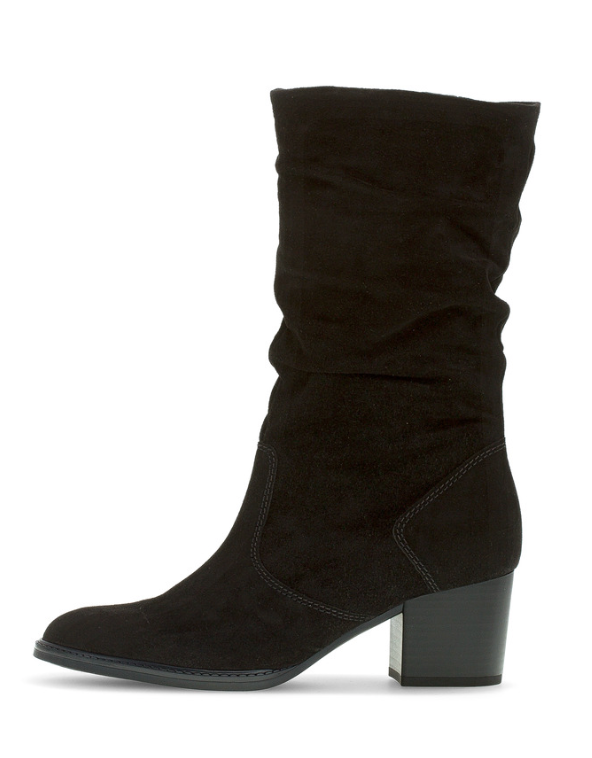 Gabor Nubuck Slouch Black Boots 72.994.47