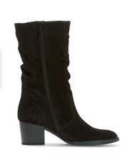 Load image into Gallery viewer, Gabor Nubuck Slouch Black Boots 72.994.47