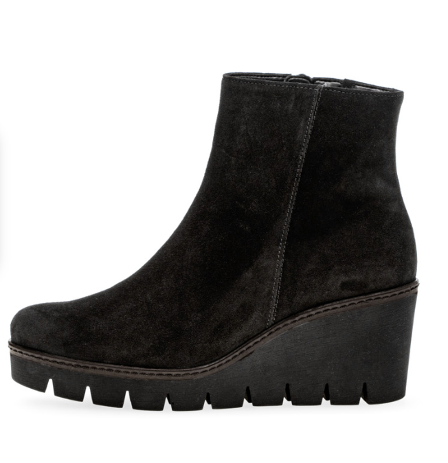 Gabor Black Wedge Boots 74.780.17