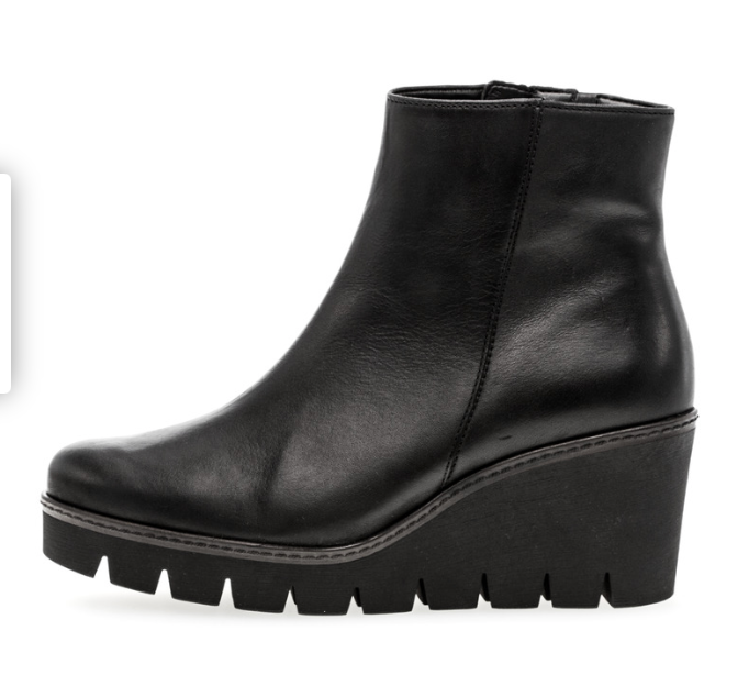 Gabor Black Wedge Boots 74.780.17