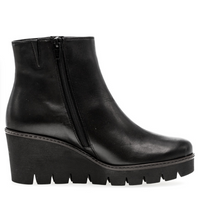 Load image into Gallery viewer, Gabor Black Wedge Boots 74.780.17