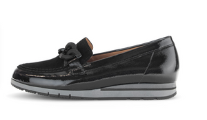 Gabor Black Patent Wedge Shoe 72.415.87