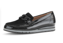 Load image into Gallery viewer, Gabor Black Patent Wedge Shoe 72.415.87