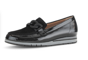 Gabor Black Patent Wedge Shoe 72.415.87