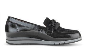 Gabor Black Patent Wedge Shoe 72.415.87