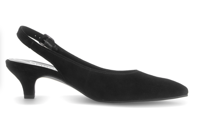 Gabor Black Nubuck Slingback Shoe 71.500.17