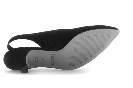 Gabor Black Nubuck Slingback Shoe 71.500.17